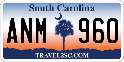 SC license plate ANM960