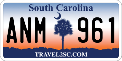 SC license plate ANM961
