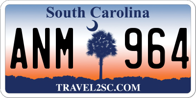 SC license plate ANM964