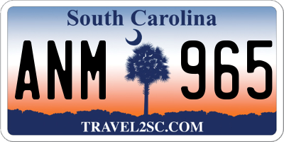 SC license plate ANM965