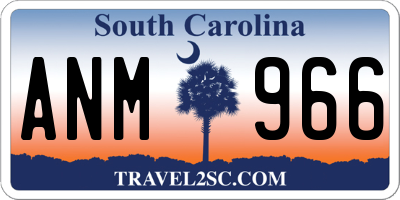 SC license plate ANM966