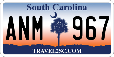 SC license plate ANM967