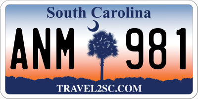 SC license plate ANM981