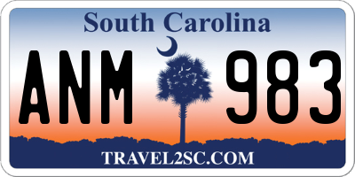 SC license plate ANM983