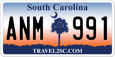 SC license plate ANM991