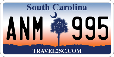 SC license plate ANM995