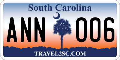 SC license plate ANN006