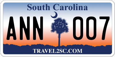 SC license plate ANN007