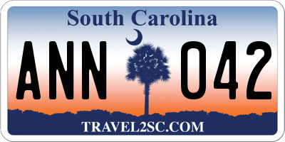 SC license plate ANN042