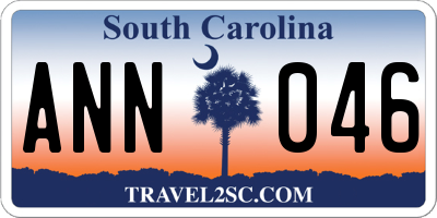 SC license plate ANN046