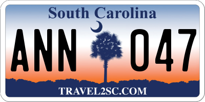 SC license plate ANN047