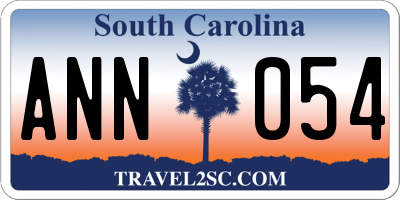 SC license plate ANN054