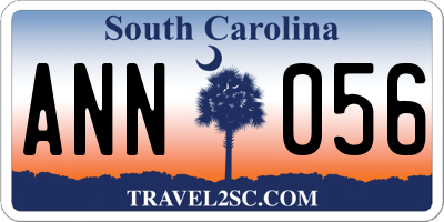 SC license plate ANN056