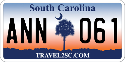 SC license plate ANN061