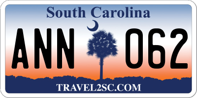SC license plate ANN062