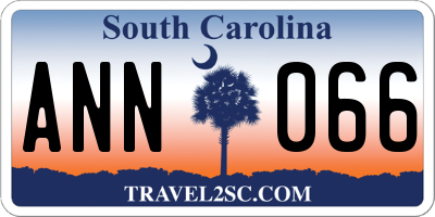 SC license plate ANN066