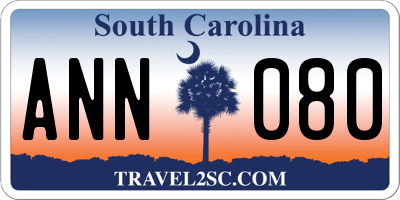 SC license plate ANN080