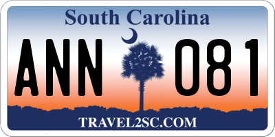 SC license plate ANN081