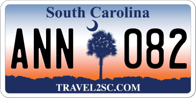 SC license plate ANN082