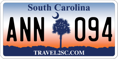 SC license plate ANN094