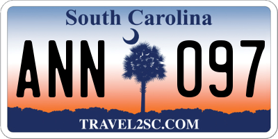 SC license plate ANN097