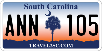 SC license plate ANN105