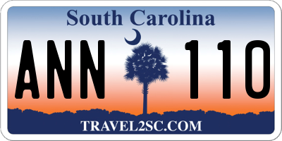 SC license plate ANN110