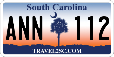 SC license plate ANN112