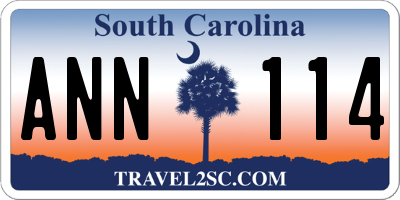 SC license plate ANN114