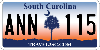 SC license plate ANN115