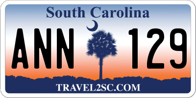 SC license plate ANN129