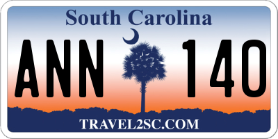 SC license plate ANN140