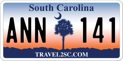 SC license plate ANN141