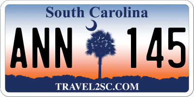 SC license plate ANN145