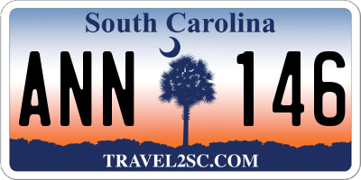 SC license plate ANN146