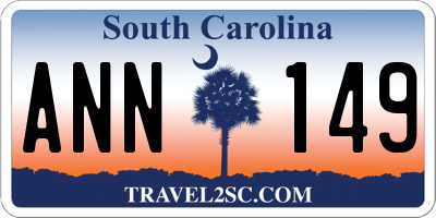 SC license plate ANN149
