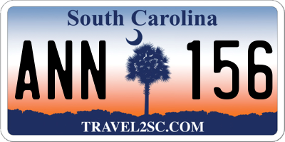 SC license plate ANN156
