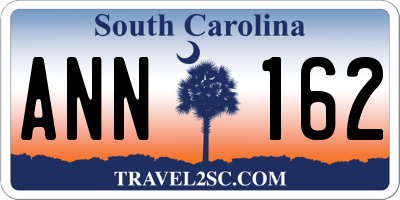 SC license plate ANN162