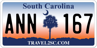 SC license plate ANN167