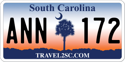 SC license plate ANN172