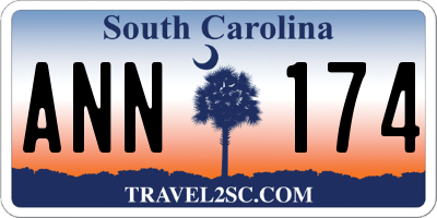 SC license plate ANN174
