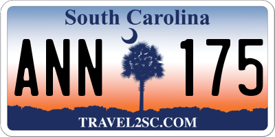 SC license plate ANN175