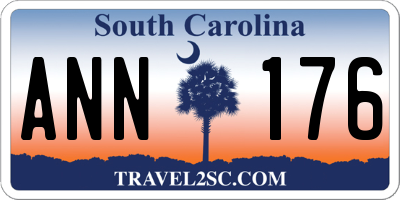 SC license plate ANN176