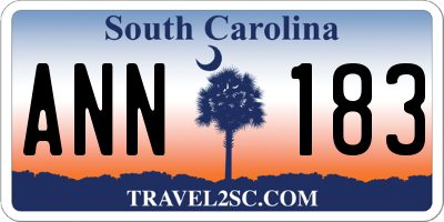 SC license plate ANN183