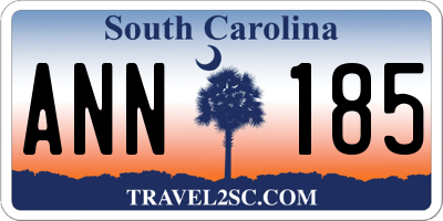 SC license plate ANN185