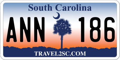 SC license plate ANN186