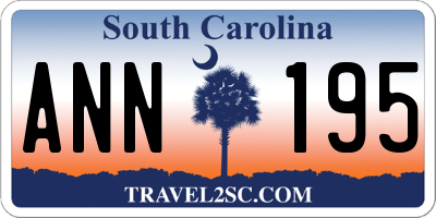 SC license plate ANN195