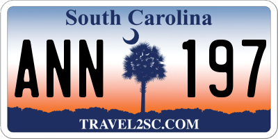SC license plate ANN197