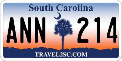 SC license plate ANN214