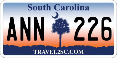 SC license plate ANN226